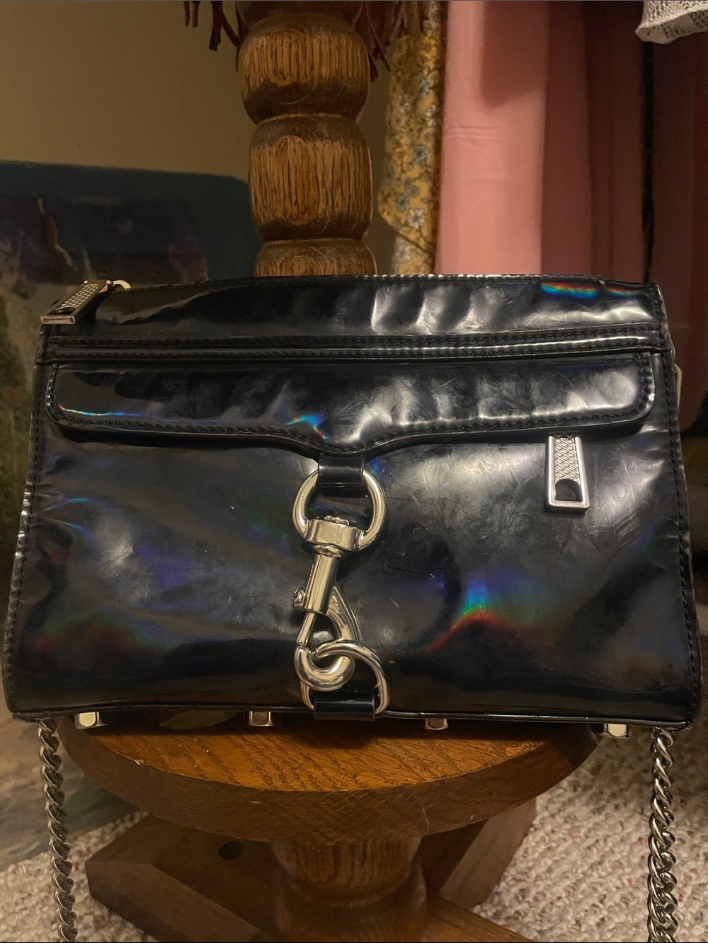 Rebecca Minkoff Black Crossbody Bag with Silver Hardware